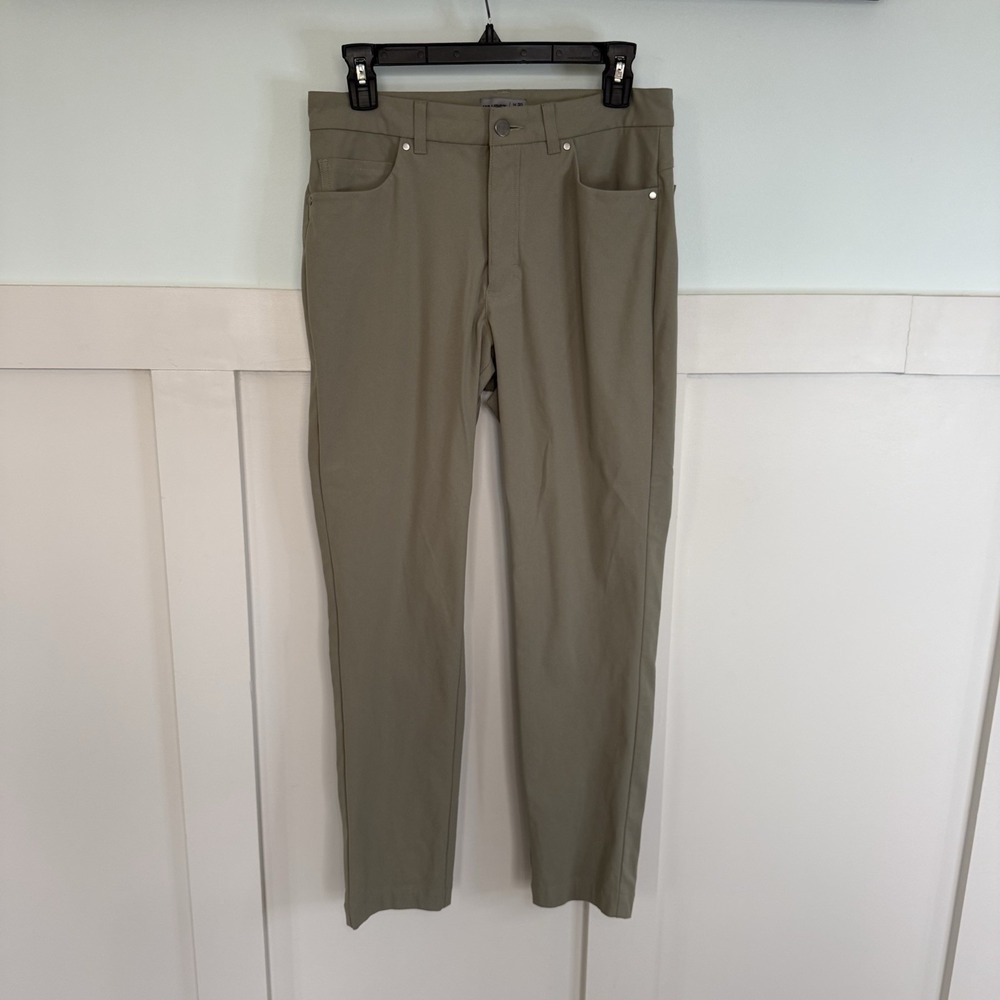 VRST Men's Slim Tech Pants 30 x30 Tan Performance‎ 5-Pocket Commuter Golf